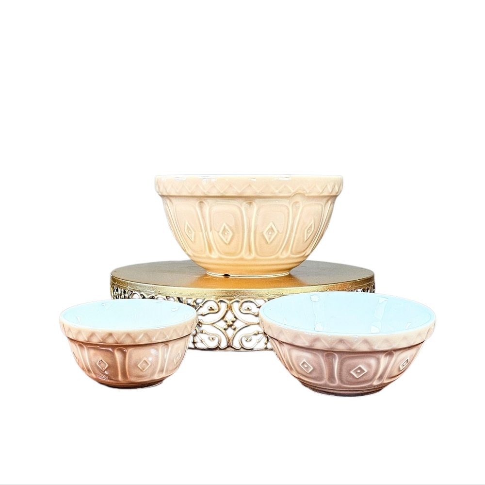 Mason Cash Cane Collection Set Of 3 Stoneware Mixing Bowls 30 36 42